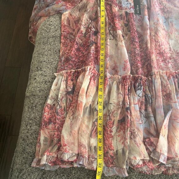 Beulah Style Floral Print Ruffle Tiered Long Sleeve Dress Size Large NWT - Picture 12 of 15